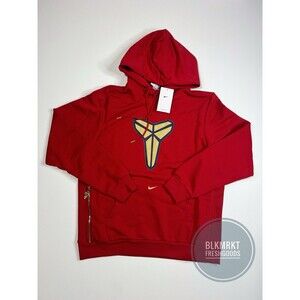 Nike Kobe Dri-FIT Pullover Red Basketball Hoodie HF0066-636 Mens Size L